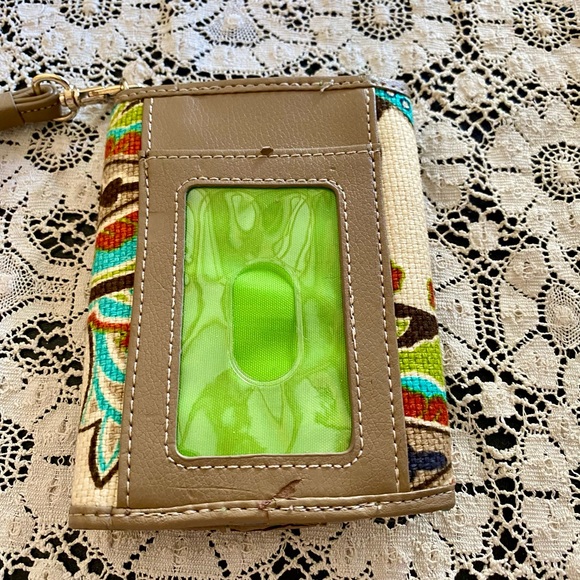 🔥Spartina Phone Wallet Linen & Leather Wristlet🔥 - Picture 3 of 12
